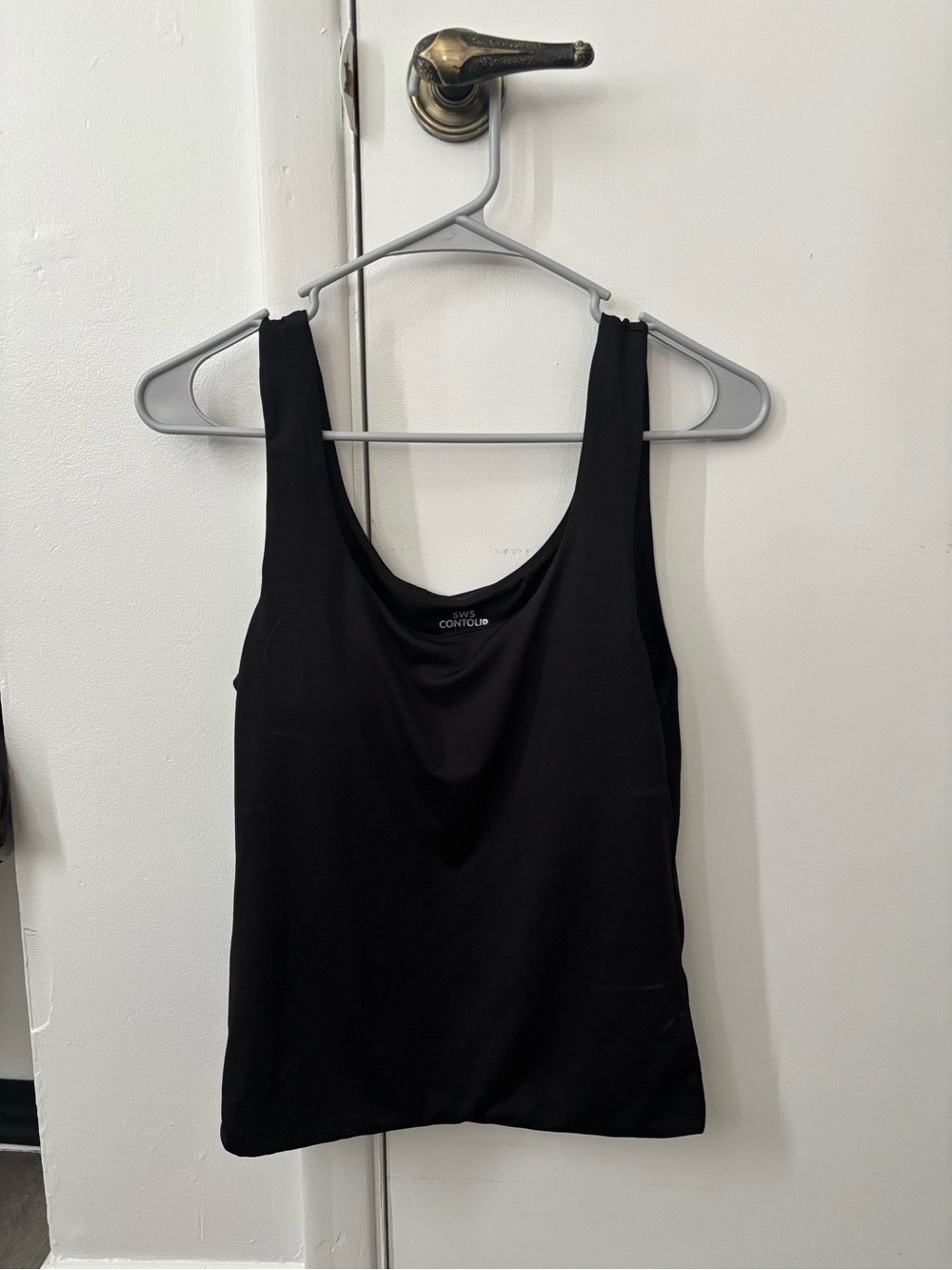 Sleek Black Scoop Tank Top